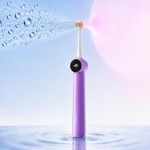 RANVOO AirJet X3 Extra [Max Interdental Clean] [Deep Cavity Defense] Electric Toothbrush, Orthodontic Braces Cleaning & Cavity Defense, Whitening & Gum Care, 60-Day Battery, Rechargeable Purple - Image 1