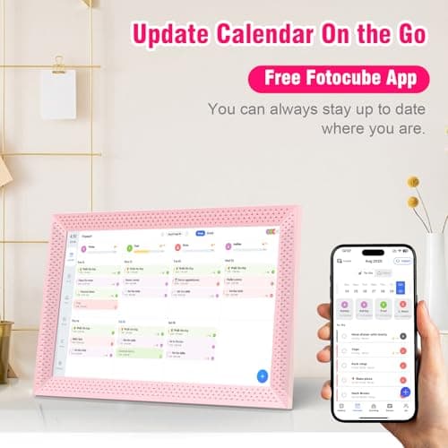 Digital Calendar 10.1 inch, Electronic Calendar for Family Sharing Schedule Interactive Smart Calendars Touch Screen To Do Task Meal Planner for Home Office with Digital Picture Frame - Thumbnail 5