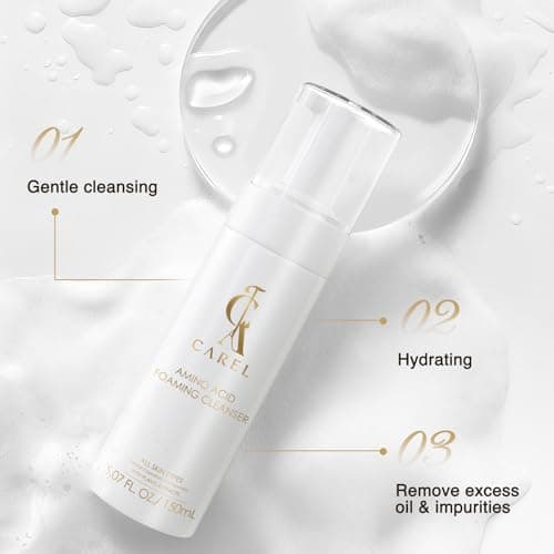 CA CAREL Face Cleanser Amino Acid Foaming Cleanser - Gentle Facial Cleansing Foam for All Skin Types - Thumbnail 2