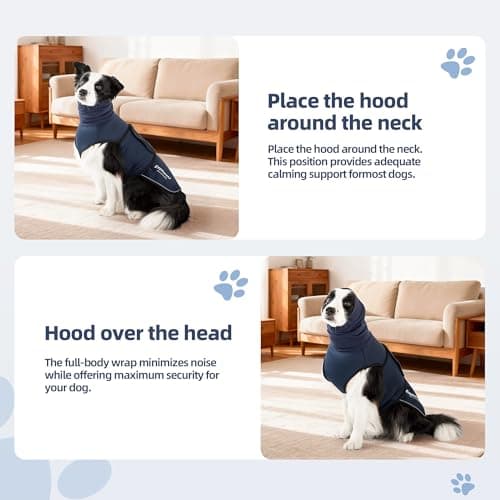 ExploreU Dog Anxiety Vest Skin-Friendly Thunder for Dogs, Dog Calming Shirt for Thunder, Fireworks, Vet Visits and Separation - Keep Pet Calm Without Medicine (Blue, M) - Thumbnail 6