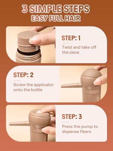 SHEGLAM Hair Building Fibers Precision Applicator, Spray Pump Nozzle for Hair Fiber Bottle, Even Spraying & Precise Dosage Control, Easy to Use, Reduce Mess for Sparse Hair Areas - Thumbnail 5