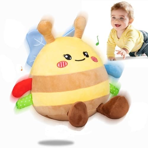 HonicWang Baby Toys 6-12 18 Months, Musical Crawling Baby Plush Toys for 3-18, Singing Recording Repeats What You Say, Tummy Time Infants Toys for Toddler 1 2 3 Year Old Boy Girl Birthday Gift Easter - Image 1