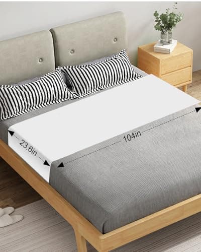 VINIKYCA Grounding Sheets,Grounding Mat for Bed 10% Pure Silver Fiber+90% Organic Cotton,with 15Ft Grounding Cord and Test Pen,104 * 23.6inch Suitable for All Mattress Sizes(White) - Thumbnail 4