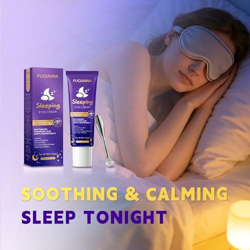 Sleeping EYES CREAM by PUQIANA - Infused with Acetyl Hexapeptide-8, Caffeine, Niacinamide & Hyaluronic Acid, Lifting, Hydrating, Wrinkle-Reducing & Soothing for Delicate Eye Area - Thumbnail 2