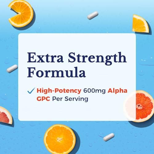 Vitalitown Alpha GPC Supplement 600 mg, Bioavailable Source of Choline, Acetylcholine Precursor, Non-GMO, for Brain Health, Memory, Focus & Cognitive Support, 60 Veg Caps - Thumbnail 3