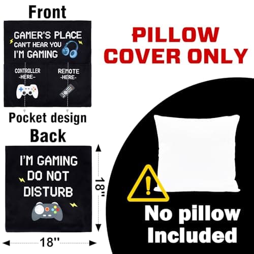 GOAUS Valentines Day Gamer Gifts Set, Gaming Socks, 20 oz Tumbler, Pillow Cover 18x18 inch, Necklace, Bracelet, Gift Card for Teen Boys Men Teenagers Him - Thumbnail 2