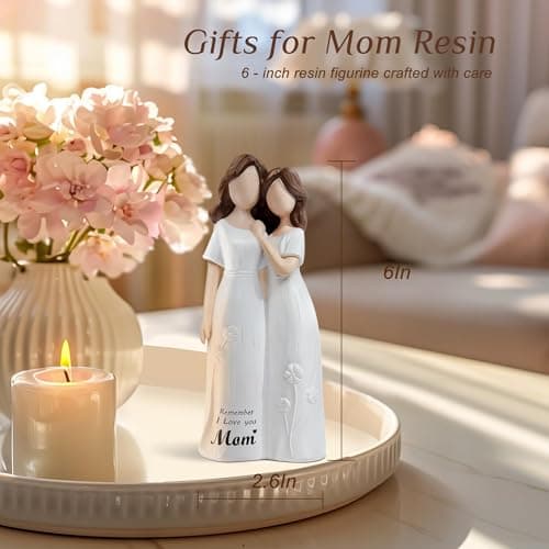 Eyschura Mom Birthday Gifts from Daughter - Mom Gifts, Mother Birthdays Gift, Mothers Day Christmas Birthdays Gift for Moms, Moms Sculpted Hand-Painted Figurine - Thumbnail 4