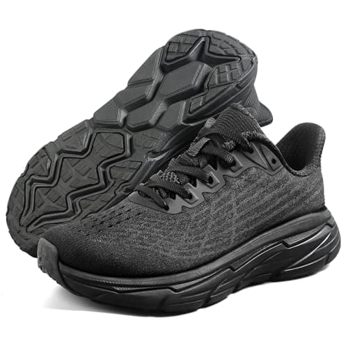 TDIDIS Lightweight Breathable Mesh Sneakers for Men - Walking/Running Tennis Shoes Non-Slip Workout Fashion– Black - Image 1