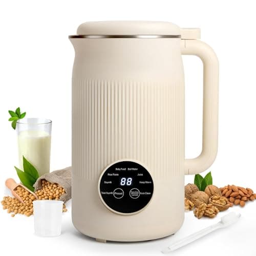 Dandoulai 8 in 1 Nut Milk Maker Machine, 40oz Homemade Almond, Soy, Oat, Coconut, Yogurt and Non Dairy Beverages, Automatic Soybean Blender Machine with Delay Setting, Keep Warm, Self-Cleaning