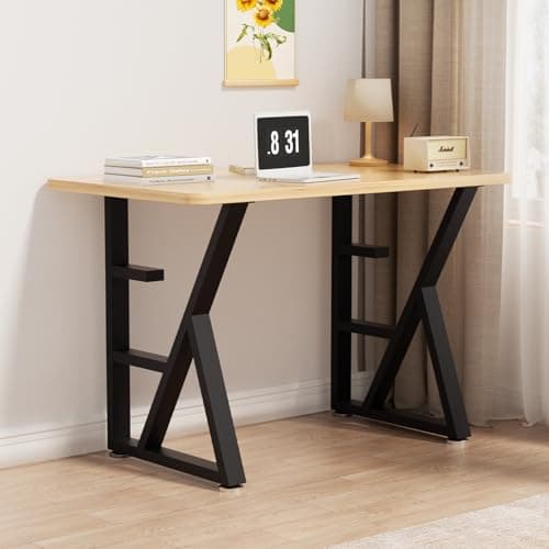 SNYXXOZ Table Legs 28”H x 20”W Heavy Duty Metal Furniture Legs K Shape for Dining Table Kitchen Table Office Desk Table Base Replacement with Adjustable Feet Pads Screws 1000 LBS Load Black Set of 2 - Thumbnail 5