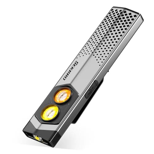 Sekrro K18pro Flat EDC Flashlight, 650LM Micro-Arc Oxidation Pocket Light, USB-C Rechargeable Handheld with UV & Red Light, Magnetic Work Light for Repair, Camping, Everyday Carry - Image 1