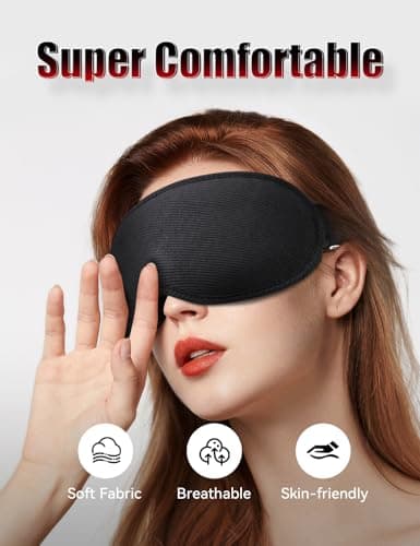 Sleep Mask, EVA BELLE Heated Eye Mask, Electric Sleeping Eye Mask, Warm Eye Compress Mask for Stye Relief, Adjustable Temperature & Timer, Electric Eye Heating Pad for Men Women-Graphene Heating - Thumbnail 3