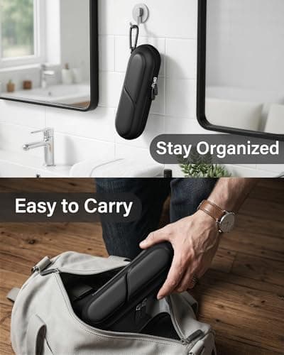 ProCase Toothbrush Travel Case for Oral-B/Oral-B Pro 1000 1500 5000 7000 7500 6000 9600/Philips Sonicare 4100 5100 1100 6100 5300 Oral-B iO Electric Toothbrush Portable Hard Container -Black - Thumbnail 5