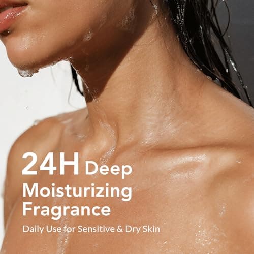 Kustie Cherry Blossom Body Wash with Real Flower Petals – Hydrating Shower Gel with Niacinamide & Hyaluronic Acid, Moisturizing Floral Cleanser for Dry & Sensitive Skin, Sakura Extract, 16.9 fl oz - Thumbnail 4