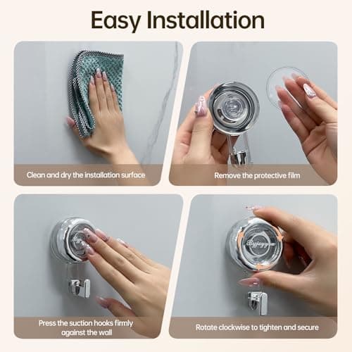 Nicespce Heavy Duty Suction Cup Hooks for Window Shower Glass Door - Thumbnail 6