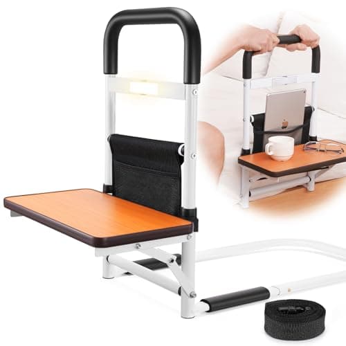 ONLYCARE Bed Rails for Elderly Adults Safety, Adjustable Side Rails for Beds for Seniors & Patients,Elderly Bed Support with Motion Light & Storage Pocket, Fits All Beds - Image 1