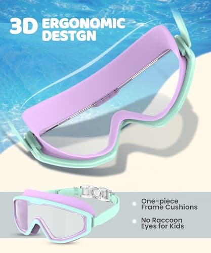 CIFOYA Kids Swim Goggles, 3 Pack Swimming Goggles for Kids 4-16, Anti-Fog UV Protection Pool Glasses for Boys Girls - Thumbnail 5