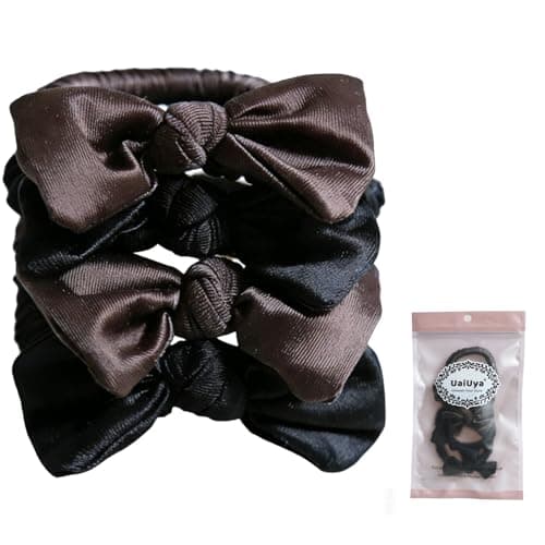 UaiUya 4PCS Skinny Satin Scrunchies, Softer Than Silk Hair Ties, Gentle for Frizz, Ideal Gifts for Women Basic - Image 1