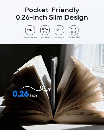Kuulaa Magnetic Battery Pack 5000mAh, Ultra Slim Portable Charger with LED Indicator, PD 20W USB-C Fast Charging & Strong Magsafe Wireless Power Bank, Compatible with iPhone 17/16/15/14/13/12, Purple - Thumbnail 2