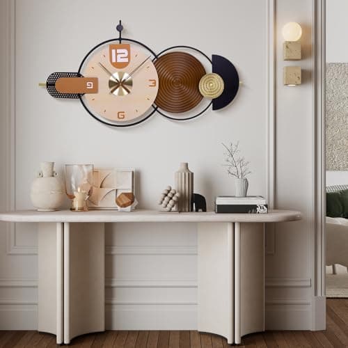 Anmotpe 38x20 Inch Large Modern Wall Clock for Living Room - Thumbnail 5