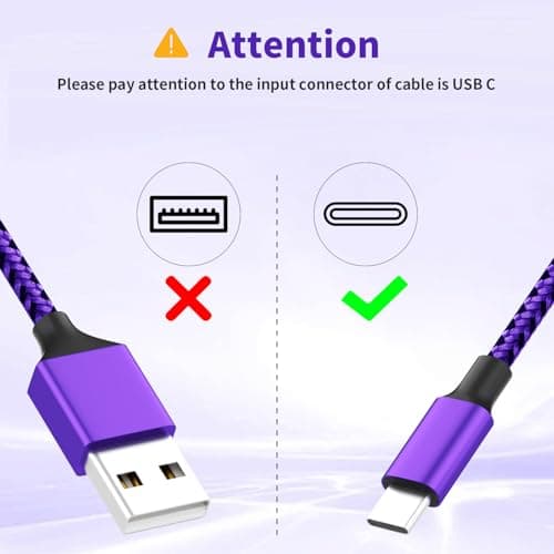 USB C Multi Charging Cable, (2 Pack 4FT), 3 in 1 Charging Cable Nylon Braided Universal Charger Cable with Type-C, Micro USB,IP Port for iPhone16/15 Series/Cell Phones & Pads and Other Devices-Purple - Thumbnail 3