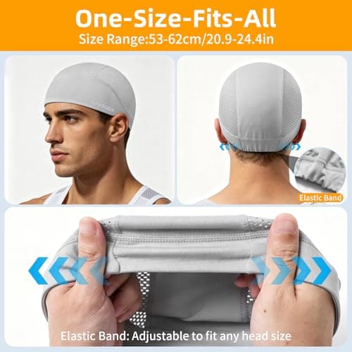 Sweat Caps - Under Hard Hat, Summer Helmet Sweat Band for Bicycle Running - Thumbnail 5