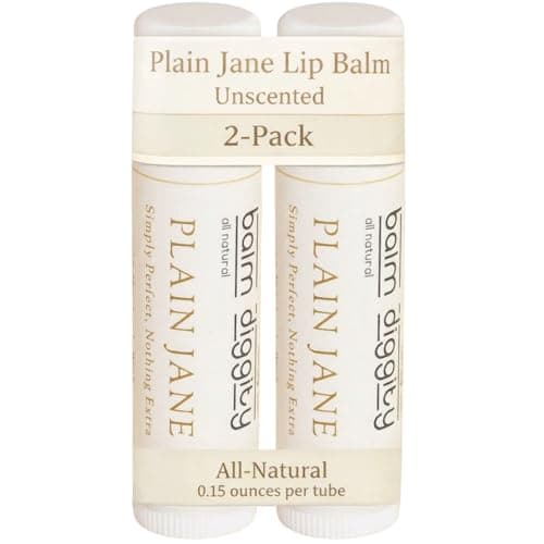 It's The Balm Diggity Plain Jane Unscented Lip Balm - Clean Natural Lip Care - Simple Ingredient Formula with Beeswax, Jojoba Oil, Coconut Oil, Shea Butter - Smooth Everyday Moisture - 2 Pack - Image 1