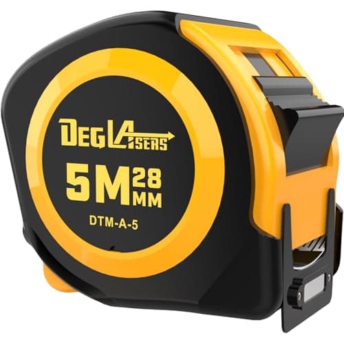 DEGLASERS Magnetic Tape Measure 16FT, Retractable Measuring Tape, Easy to Read Double Sided Measuring Tape, Magnetic Hook and Shock Absorbing Carrying Case for Construction, Carpenter - Image 1