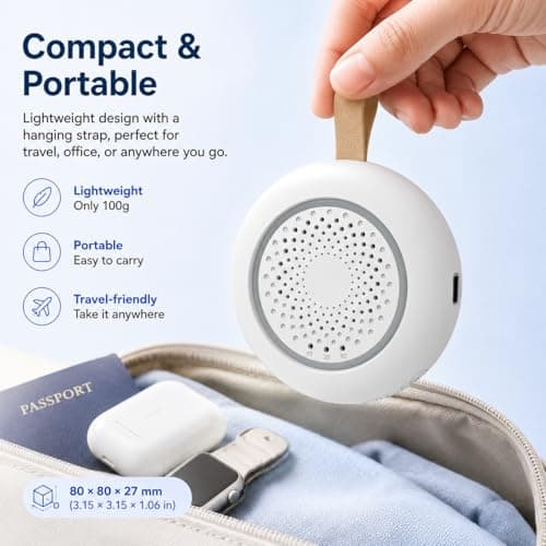 MISIRUN White Noise Machine for Baby and Adult Sleep, for Nursery Travel - Thumbnail 6