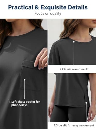 Aotasely Women 2 Piece Lounge Set Summer Oversized T-Shirt Biker Shorts Matching Airport Travel Casual Outfits Clothes - Thumbnail 6