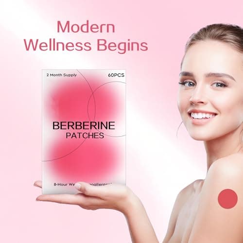 AYOJOY Botanical Skin Patches for Women & Men | Daily Wear Patch with Berberine, L-Glutamine, Cinnamon & Pomegranate | Comfortable Adhesive Design | 60 Count (Red) - Thumbnail 2