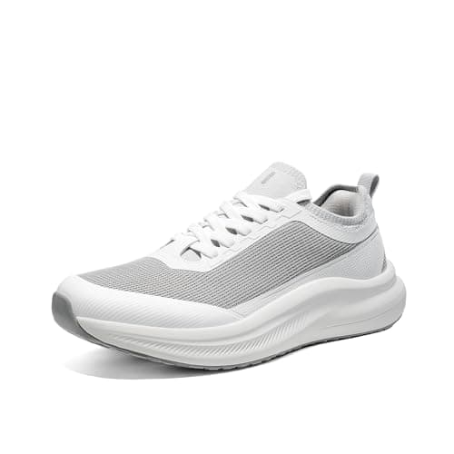 Bruno Marc Men's Non Slip Lightweight Cushion Mesh Sneakers Walking Shoes Breathable Comfortable Casual Shoes,Size 10.5,White,SBWA26014M - Image 1