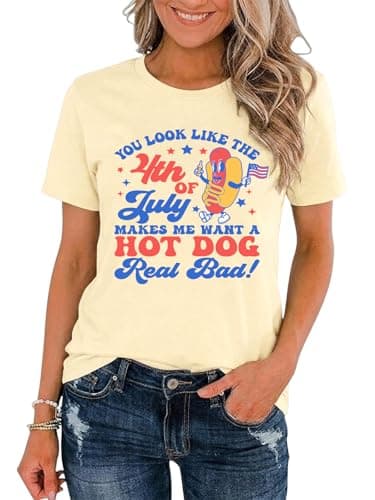 American Flag Shirts Women 4th of July Shirt Loves Jesus and America Too Tshirt Patriotic Short Sleeve Tops - Image 1