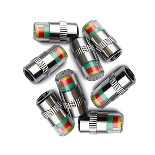 ANKI HAPPIGO 8Pcs 2.2Bar 32-to-35 PSI Car Tire Pressure Monitor Valve Stem Caps Sensor Indicator Easy to Read 3 Color Eye Alert - Image 1