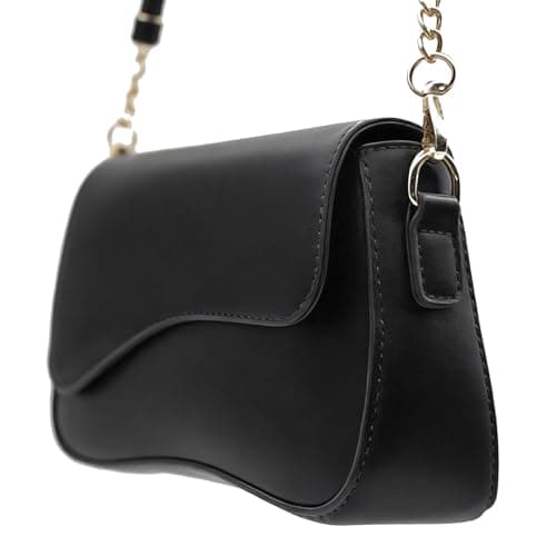 Shoulder Bag for Women, PU Leather Hobo Handbags Y2K Trendy Clutch Saddle Underarm Purse with 2 Removable Strap (Black-Double Strap) - Thumbnail 2