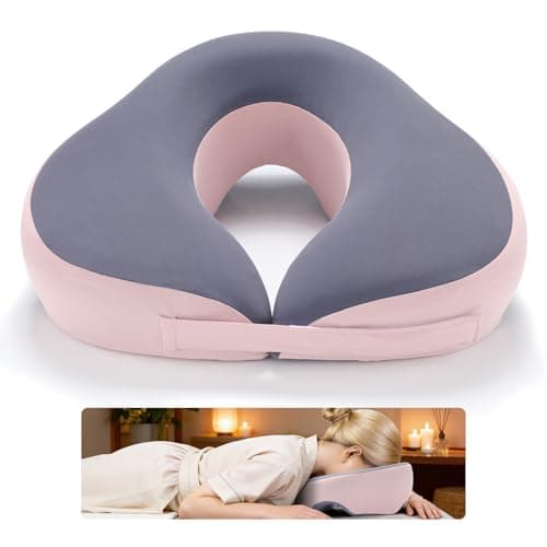 Avarstic Face Down Pillow for Sleeping & Eye Surgery Recovery – Bamboo Charcoal Memory Foam Prone Pillow with Adjustable Width & Triple Airflow Vents, Ergonomic Face Cradle for Vitrectomy, Massage