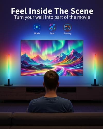FRIDEKO HOME RGB Light Bars, Smart Led Desk Light Bar for Room, TV Backlight with App & Remote Control, Ambient Lighting with Music Syncing for Gaming Desk Decor Accessories - Thumbnail 5