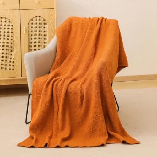 bearberry Super Soft Fall Throw Blanket Lightweight Cozy Warm Throw Blankets for Couch Bed Sofa All Season (Caramel, 50”x60”) - Thumbnail 2