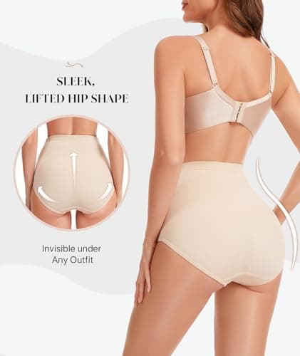 GYDEK Shapewear for Women Tummy Control - High Waist Body Shaping Briefs Compression Underwear Seamless Breathable Girdle for Shapewear panties - Thumbnail 5