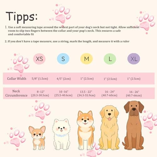Babole Pet Summer Floral Dog Collar Girl Dog Collars for Giant Large Dogs - Lightweight Adjustable Hot Pink Boho Female Dogs Everyday Collar with Safety Buckel XL - Thumbnail 6