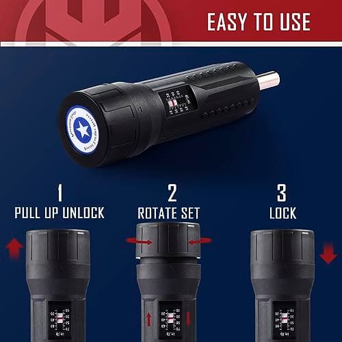 KNINE OUTDOORS Torque Screwdriver Wrench Driver Set 10-70 Inch Pounds lbs for Maintenance with T-bar Handle, 40 Hex Bits, 1/4" Socket, Shaft Extension, For Tools, Bike Repairing and Mounting, Black - Thumbnail 3
