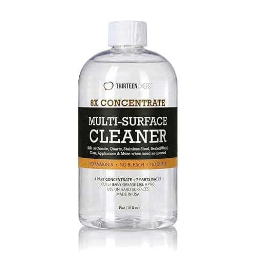 Thirteen Chefs 8X Multi-Surface Cleaner Concentrate - Makes 1 Gallon of Cleaner for Kitchen and Bath - Safe for Granite and Quartz Countertops - 16oz (No Sprayer Included) - Image 1