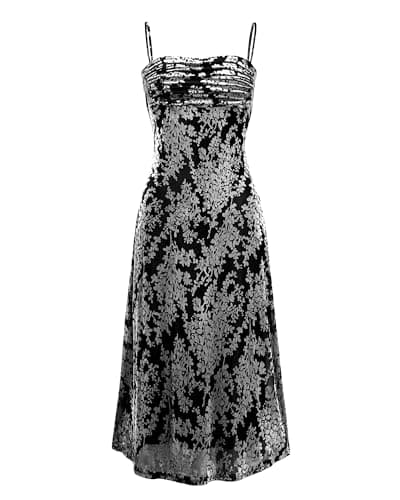 BTFBM Women's Summer Dress Sleeveless Spaghetti Strap Midi Dress Sexy Cowl Neck Floral Cocktail Dress Party Dresses(Black,XX-Large) - Image 1