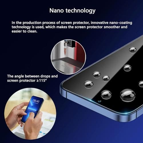 Blue Light Screen Protector for iPhone 12 Pro Max(2020-6.7'')Eye Protection HD Clear Blue Light Blocking Tempered Glass, Scratch-Resistant,Easy Installation Bubble Free,Anti-Fingerprint,2 Pack(iPhone 12 Pro Max) - Thumbnail 6