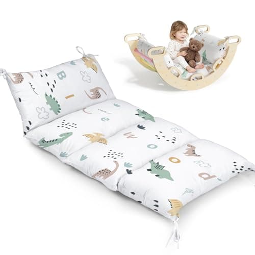 BlueWood Cushion for Climbing Arch, Montessori Philosophy Soft and Non-Slip Pillow for Kids, Pikler Cushion for Reading, Playing, Games, Parties (Dinosaur)