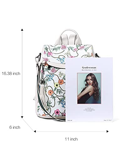Telena Backpack Purse for Women, PU Leather Anti Theft Travel Purse Shoulder Bags with Tassel - Thumbnail 3