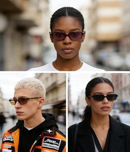 JOOX Retro Rectangle Sunglasses for Women Men Small 90s Style Vintage Trendy Narrow Rectangular Frame 2026 - Thumbnail 6