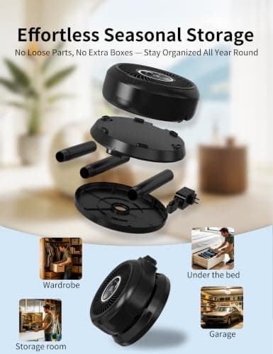 Standing Fan for Bedroom, Omnidirectional 180° Oscillating Quiet Pedestal Floor Fans, 25dB Ultra Quiet DC Cooling Fan Blows Cold Air with Remote, 15 Speed, 3 Modes, 12H Timer, 15-38" Height Adjustable - Thumbnail 5