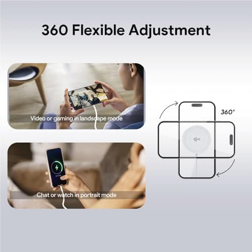 Minthouz 15W Fast Magnetic Wireless Charger, Mag Safe Charging Pad Compatible with iPhone 17 Pro Max/17 Pro/17, iPhone 16/15/14/13/12 Series, AirPods, Qi-Enabled Devices (Blue) - Thumbnail 2