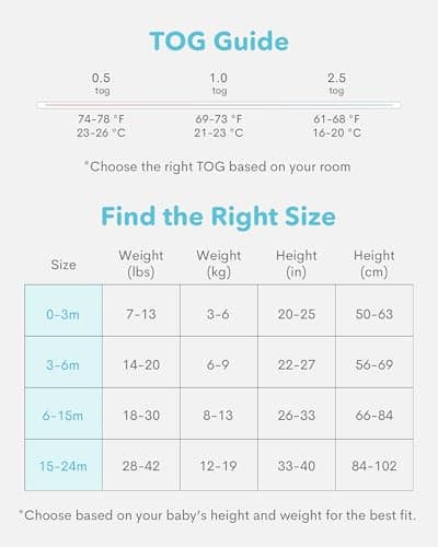 BAMBOOSNUG Soft Breathable Sleep Sack 0-3 Months, 1.0 TOG Bamboo Viscose Wearable Blanket Baby, Baby Sleeping Bag with 2-Way Zipper, Blush - Thumbnail 6